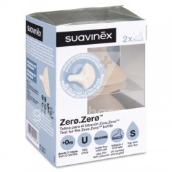 Suavinex 2 Tetinas silicona Flujo S para el biberón zero.zero