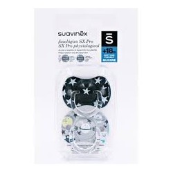 Suavinex  Chupete Fisiológico SX Pro Silicona +18 Meses 2 Unidades
