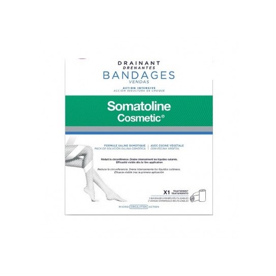 Somatoline Cosmetic Vendas Drenante (2 vendas empapadas reutilizables)